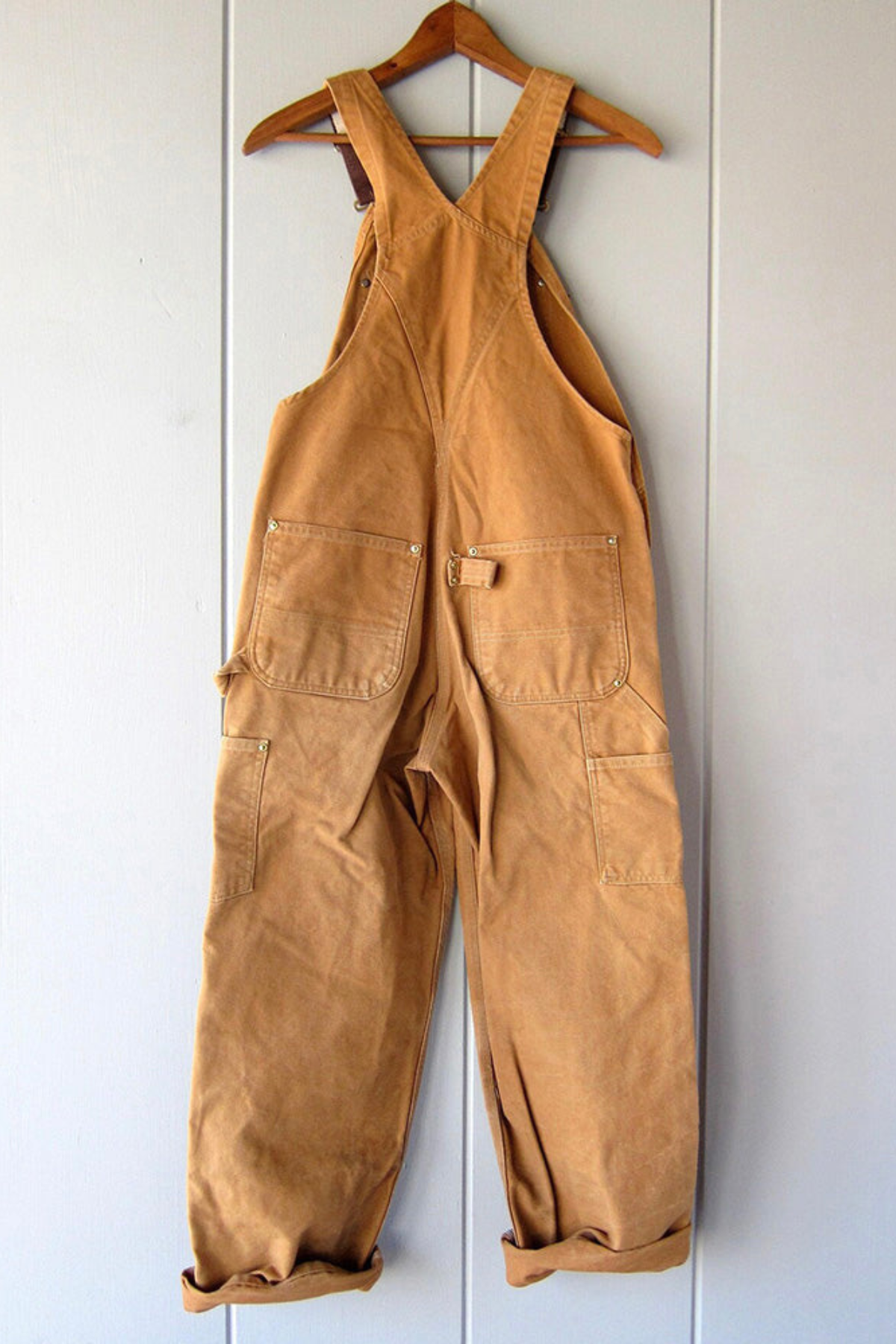 WW | Locker Geschnittener Overall mit Hoher Taille und Geraden Hosenbeinen