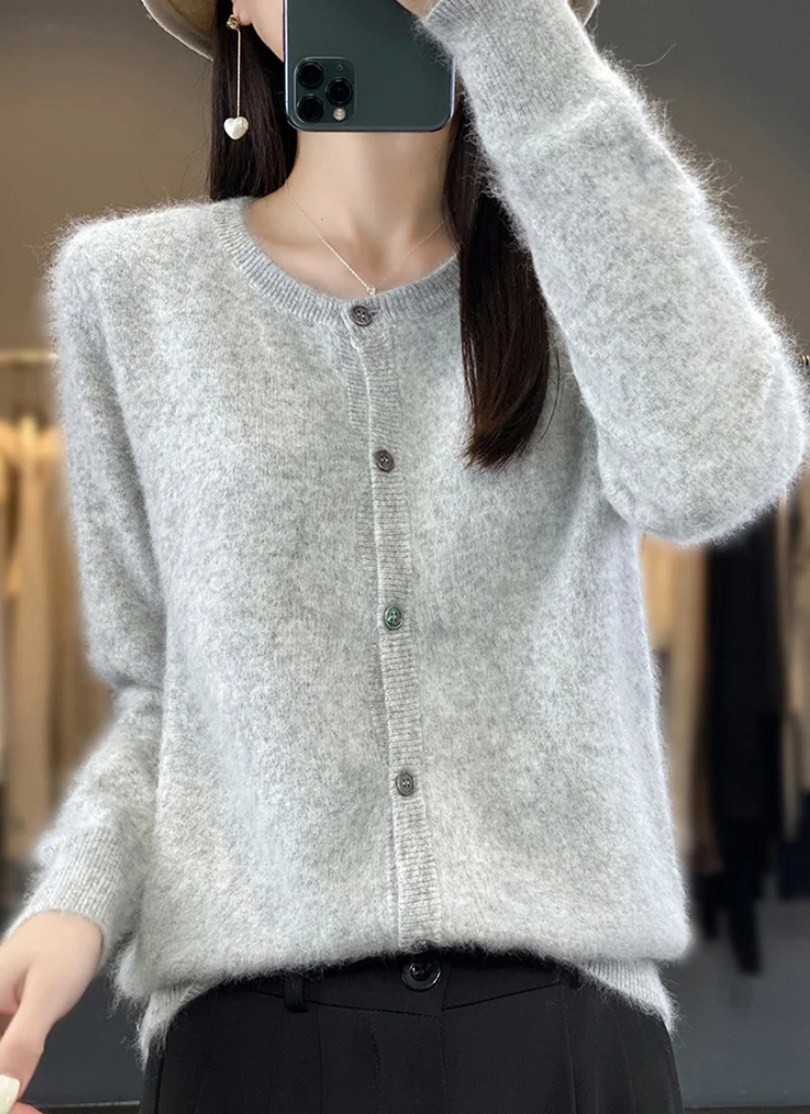 WW | Kurze Damen Strickjacke in Beige