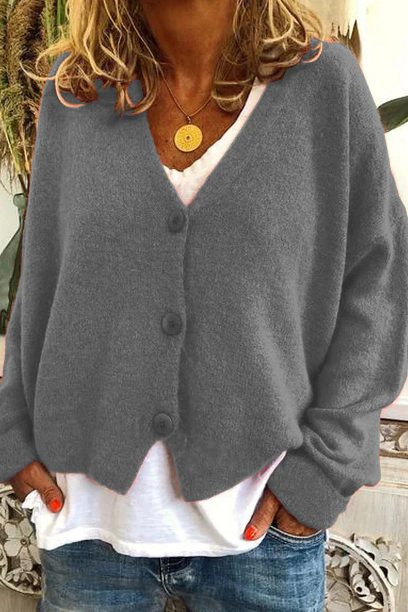 W&W Mode | Damen Strickjacke Kurz Rot