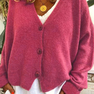 WW | Damen Strickjacke Kurz Rot