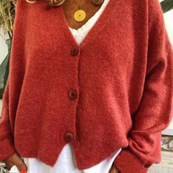 WW | Damen Strickjacke Kurz Rot