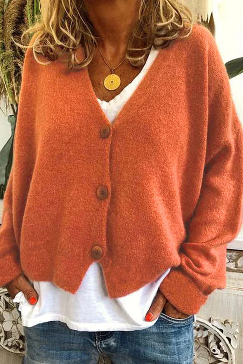 W&W Mode | Damen Strickjacke Kurz Rot