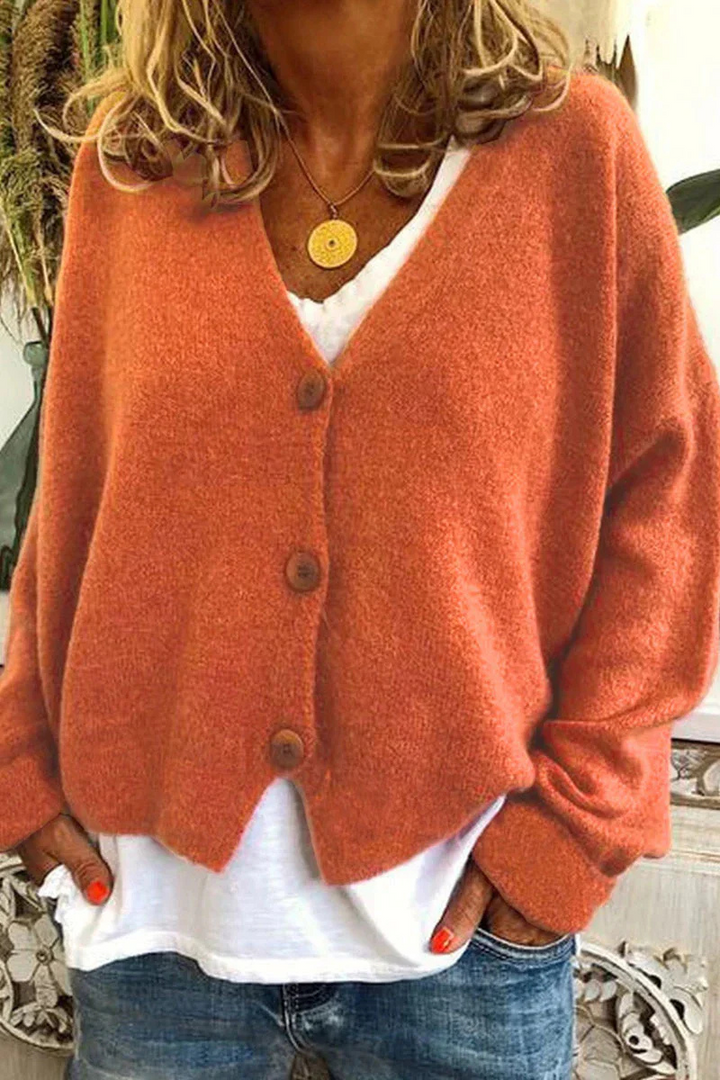 W&W Mode | Damen Strickjacke Kurz Rot