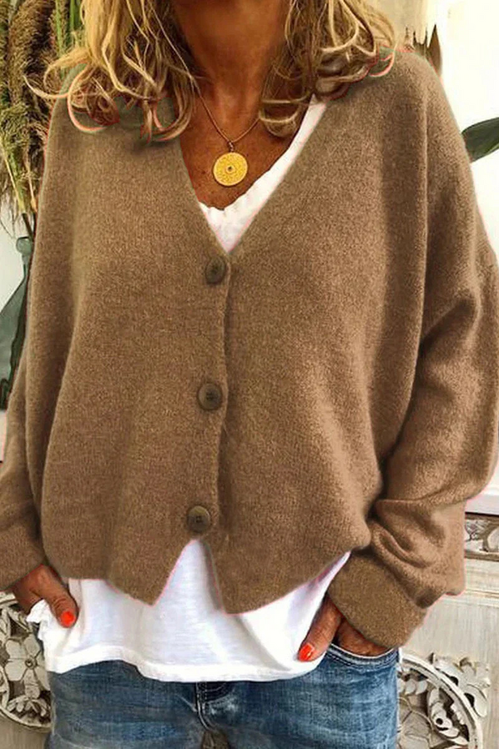 W&W Mode | Damen Strickjacke Kurz Rot