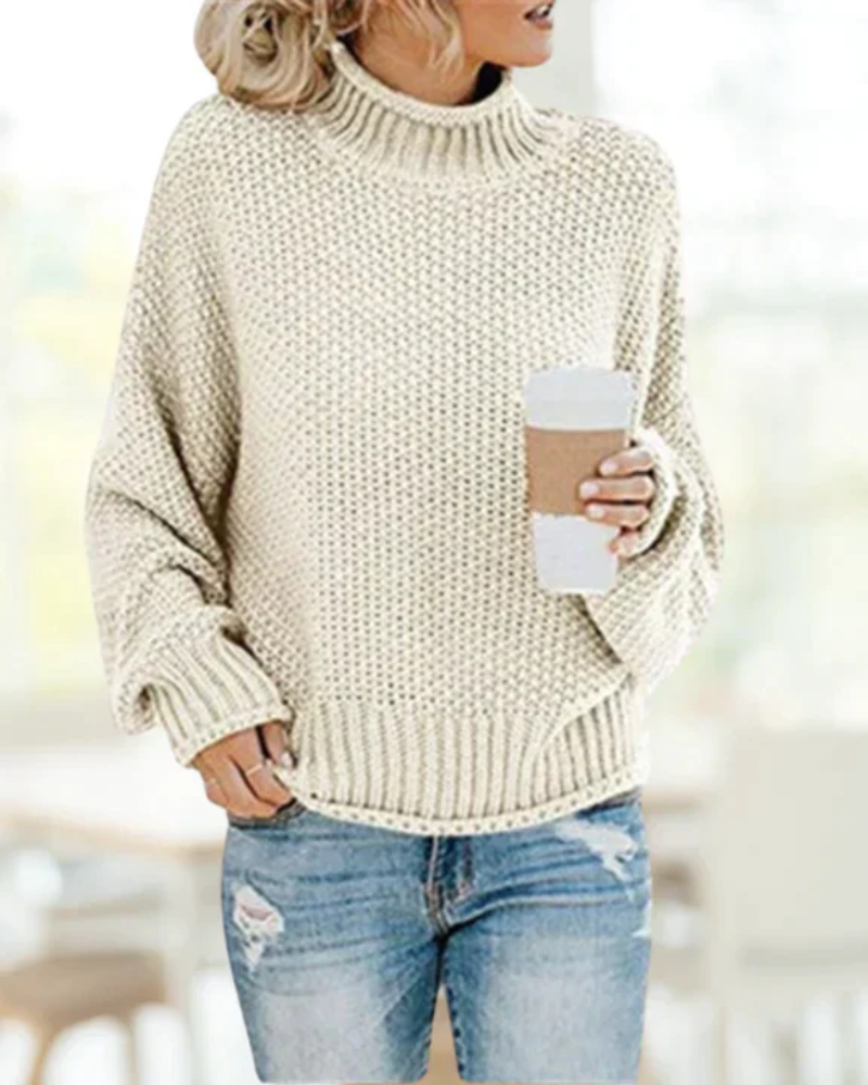 WW | Damen Stehkragen Pullover Übergröße
