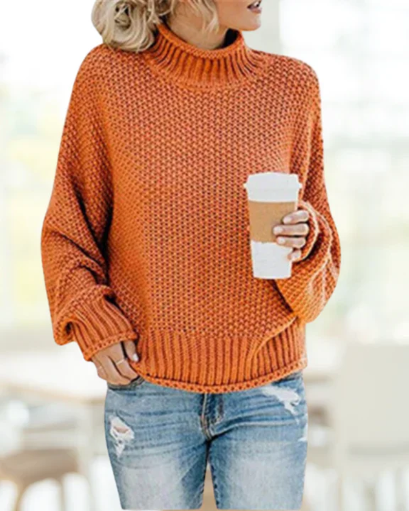 WW | Damen Stehkragen Pullover Übergröße
