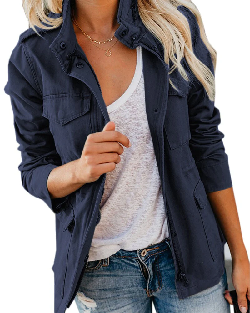 WW | Damen Kurz Jeansjacke Weinlese