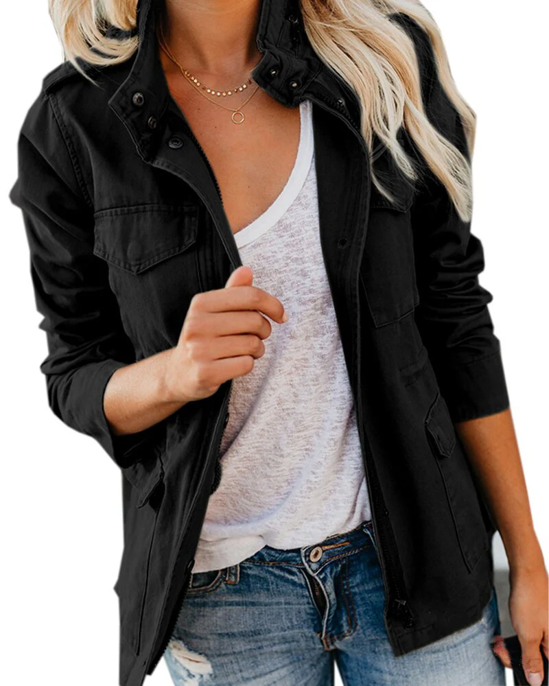 WW | Damen Kurz Jeansjacke Weinlese