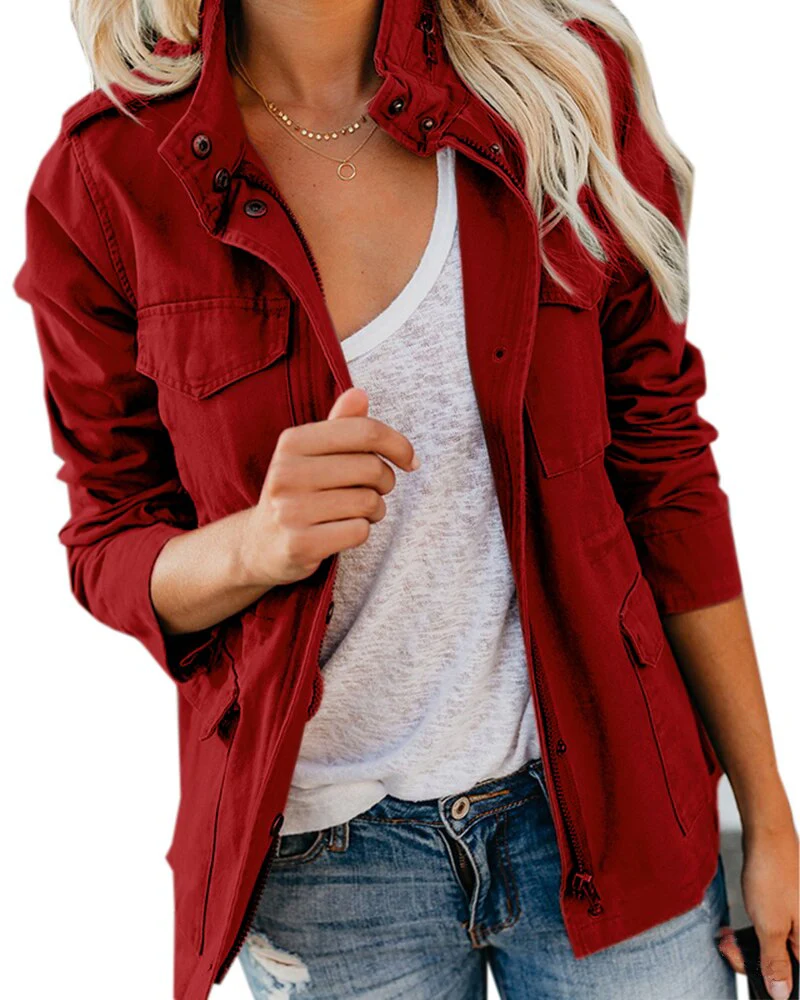 WW | Damen Kurz Jeansjacke Weinlese