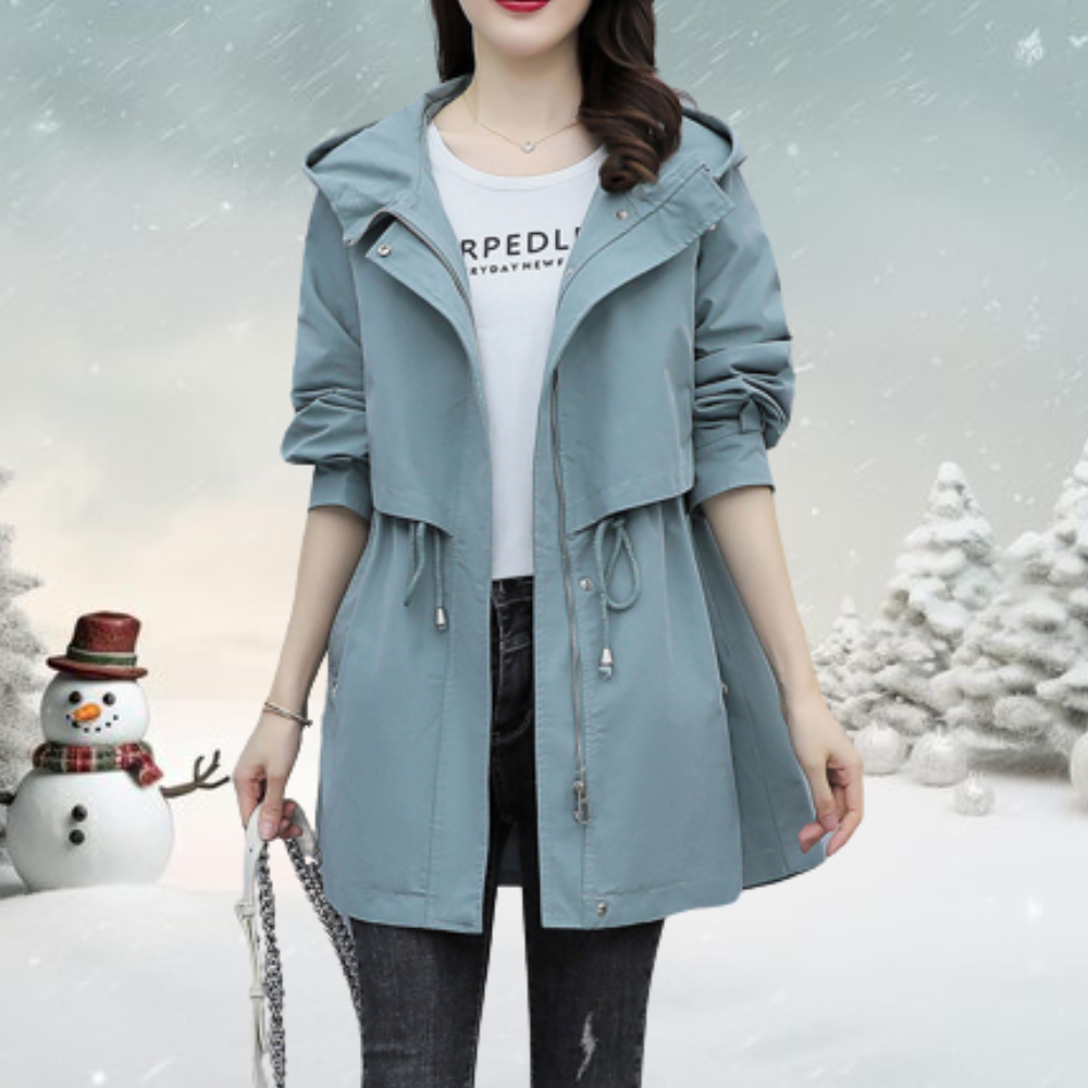 WW | Damen Wasserdicht Windbreaker Lange Jacke
