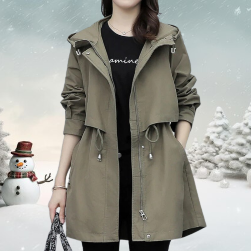 WW | Damen Wasserdicht Windbreaker Lange Jacke