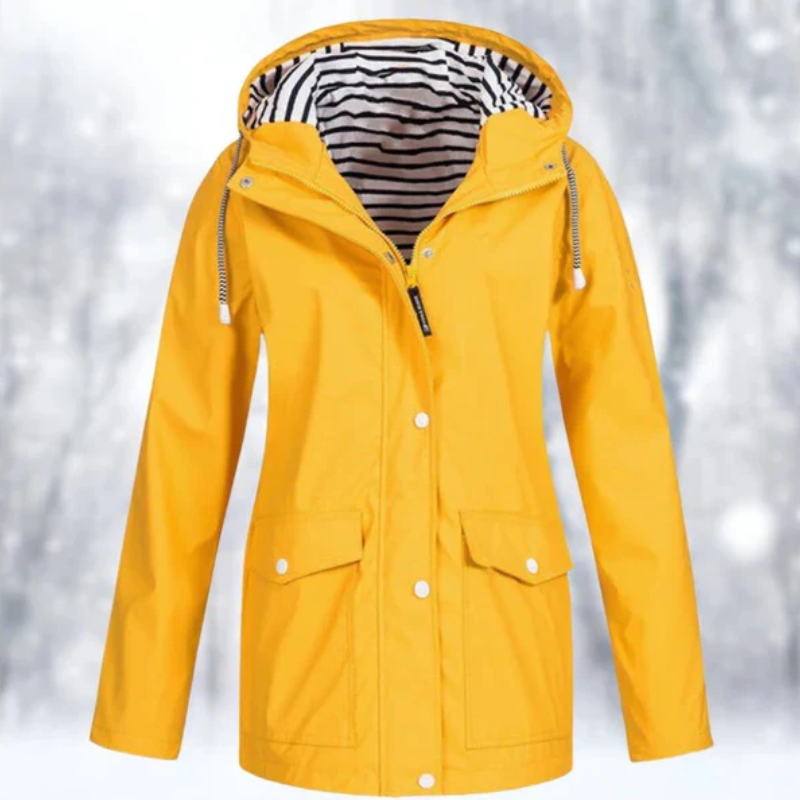 WW | Damen Wasserdichte Regenjacke Mit Kapuze