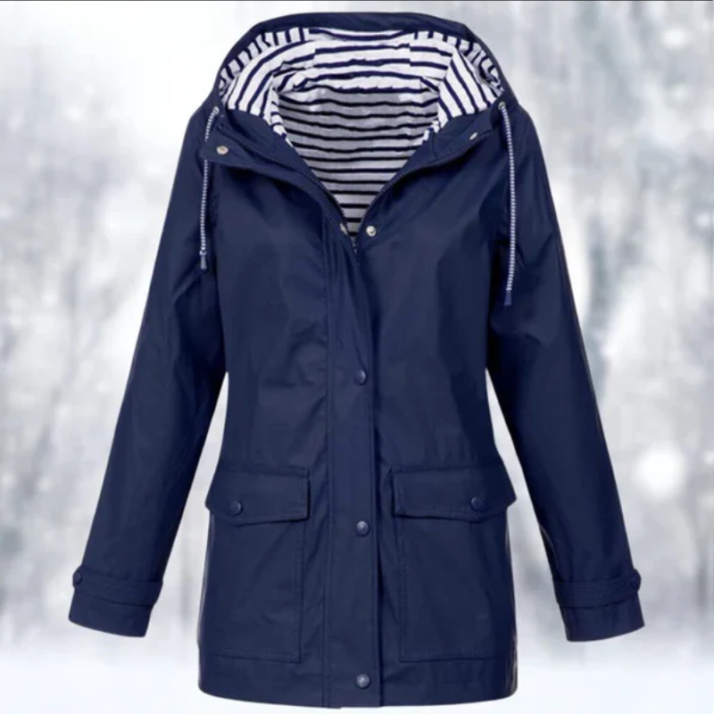 W&W Mode | Damen Wasserdichte Regenjacke Mit Kapuze