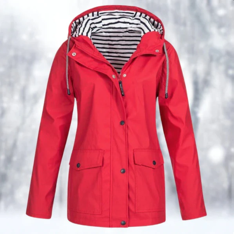 WW | Damen Wasserdichte Regenjacke Mit Kapuze