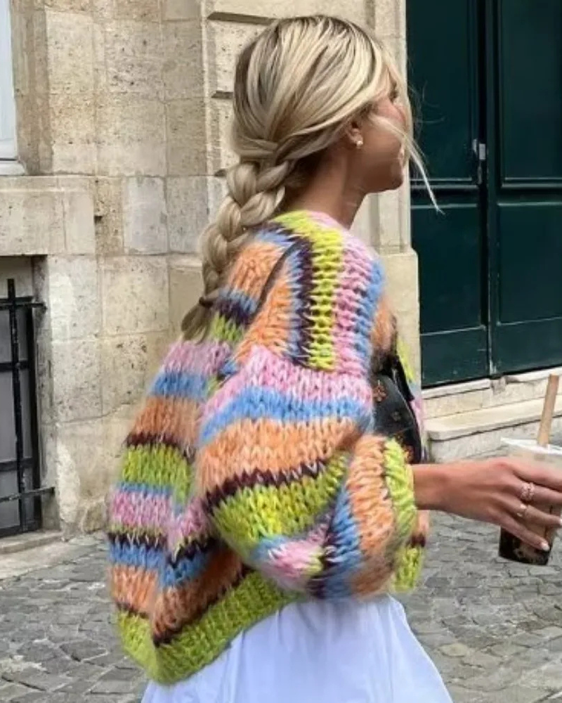 WW | Damen Kurze Strickjacke Leichte