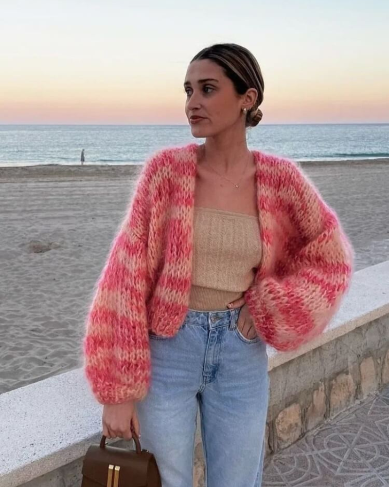 WW | Damen Kurze Strickjacke Leichte
