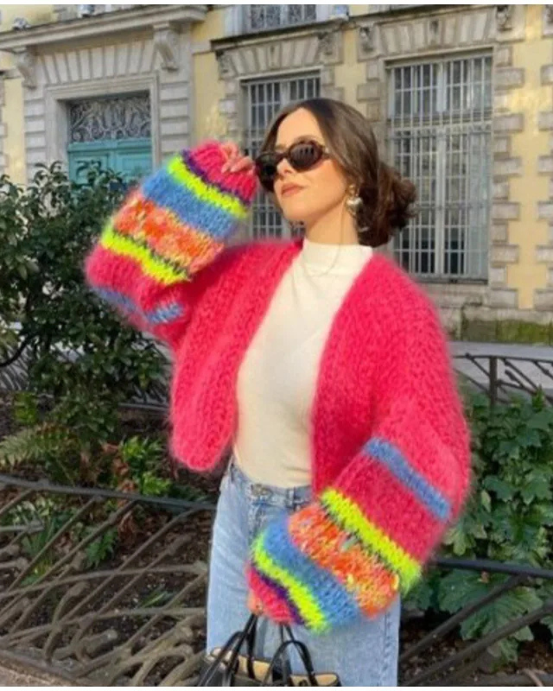 WW | Damen Kurze Strickjacke Leichte