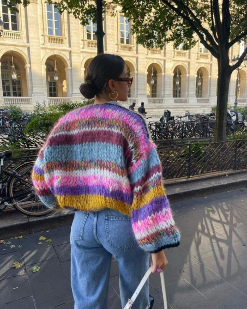 WW | Damen Kurze Strickjacke Leichte