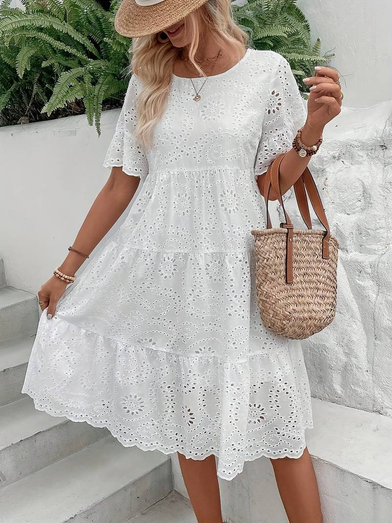 WW | Weiß Sommerkleid Midi