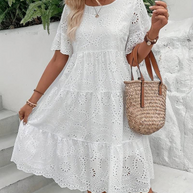 WW | Weiß Sommerkleid Midi