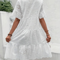 WW | Weiß Sommerkleid Midi