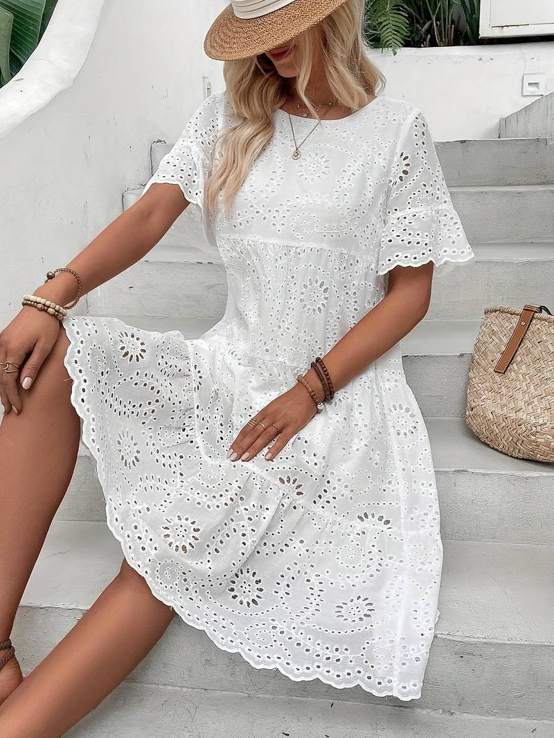 WW | Weiß Sommerkleid Midi