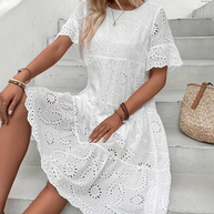WW | Weiß Sommerkleid Midi
