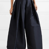 WW | Lockere Hose mit Hoher Taille Weitem Bein und Plissee Taschen