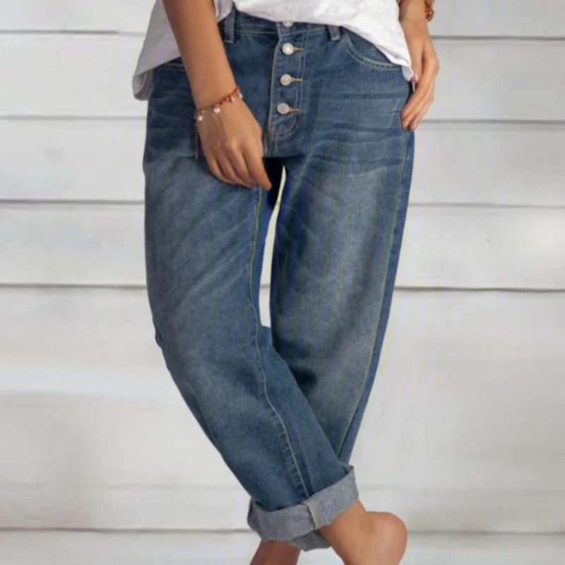 WW | Damen Weite Jeans Blau