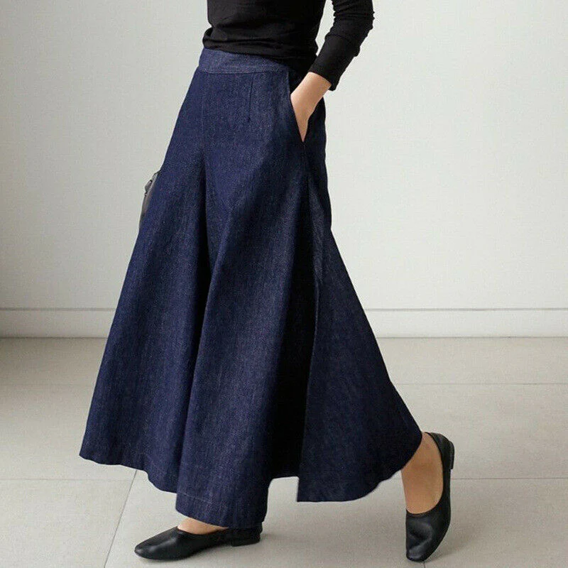 Damen Hose mit weitem Bein und bequemem Schnitt