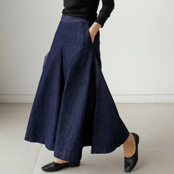 Damen Hose mit weitem Bein und bequemem Schnitt