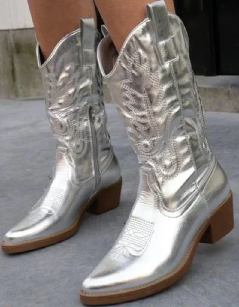WW | Damen Western Cowboystiefel Schwarz