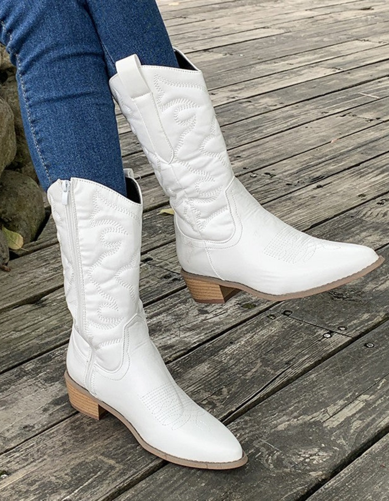 WW | Damen Western Cowboystiefel Schwarz