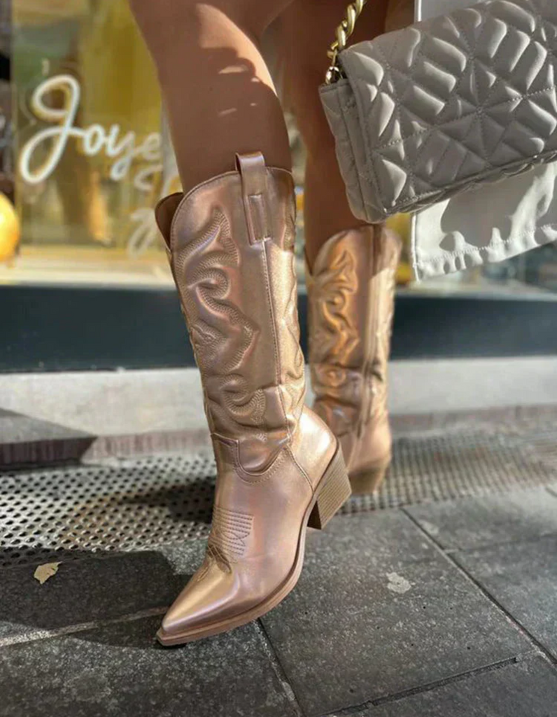 WW | Damen Western Cowboystiefel Schwarz