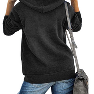 WW | Damen Schwarzer Zip-Kapuzenpulli