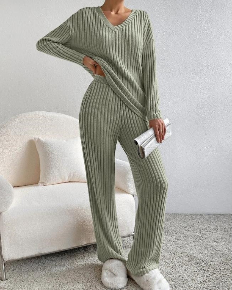 WW | Damen Zweiteiler Satz Loungewear Hausanzug