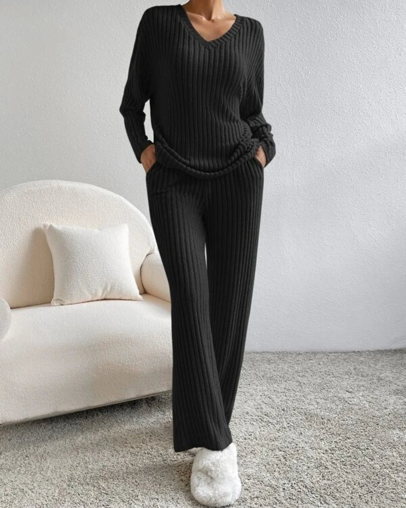 W&W Mode | Damen Zweiteiler Satz Loungewear Hausanzug