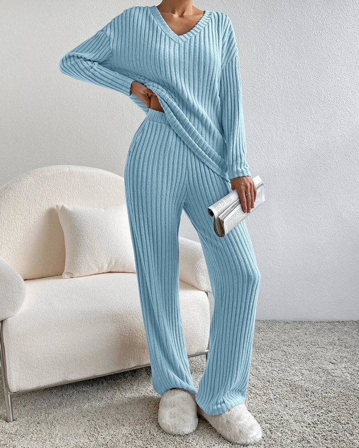 W&W Mode | Damen Zweiteiler Satz Loungewear Hausanzug