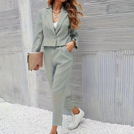 WW | Klassischer Zweiteiliger Blazer Satz für Damen