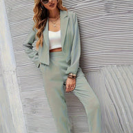 WW | Klassischer Zweiteiliger Blazer Satz für Damen