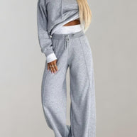 WW | Damen Loungeset Mit Kapuze Und Weitem Hose