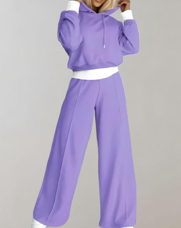 WW | Damen Loungeset Mit Kapuze Und Weitem Hose