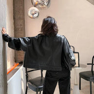 WW | Damen Lederjacke Mit Box Cut