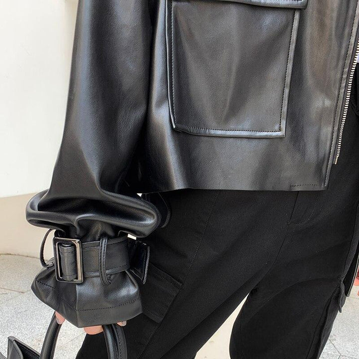 W&W Mode | Damen Lederjacke Mit Box Cut