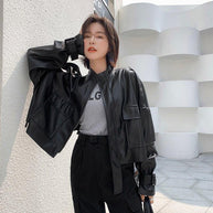 WW | Damen Lederjacke Mit Box Cut