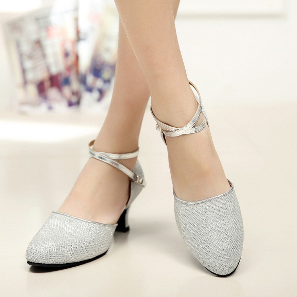 WW | Tanzende Pailletten Weiche Sohle High Heels