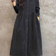 WW | Zeitlose Lange Cord-Jacke für Damen