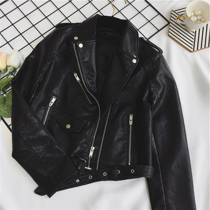 WW - Coole PU-Lederjacke mit Nieten-Gürtel
