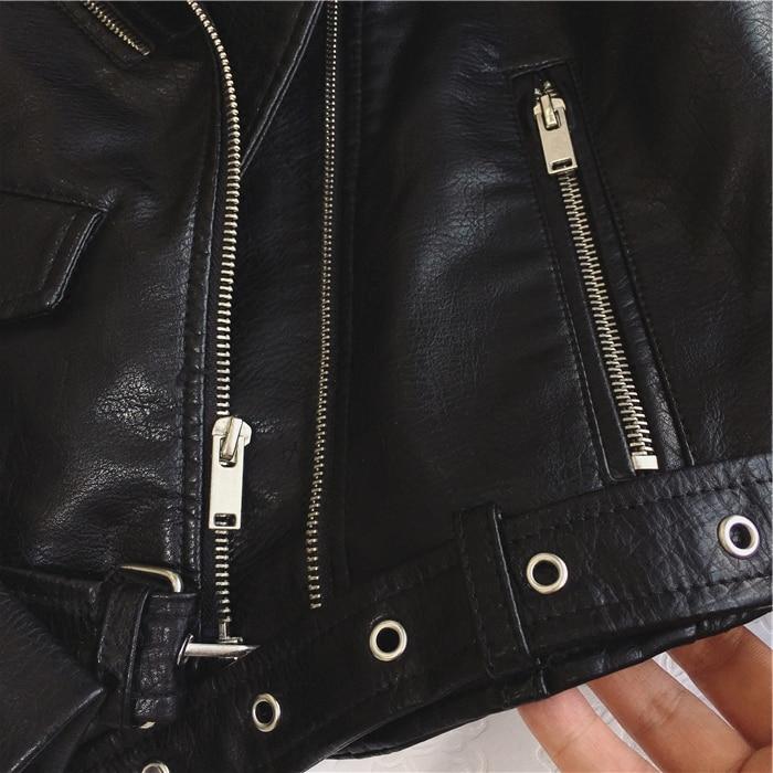 WW - Coole PU-Lederjacke mit Nieten-Gürtel