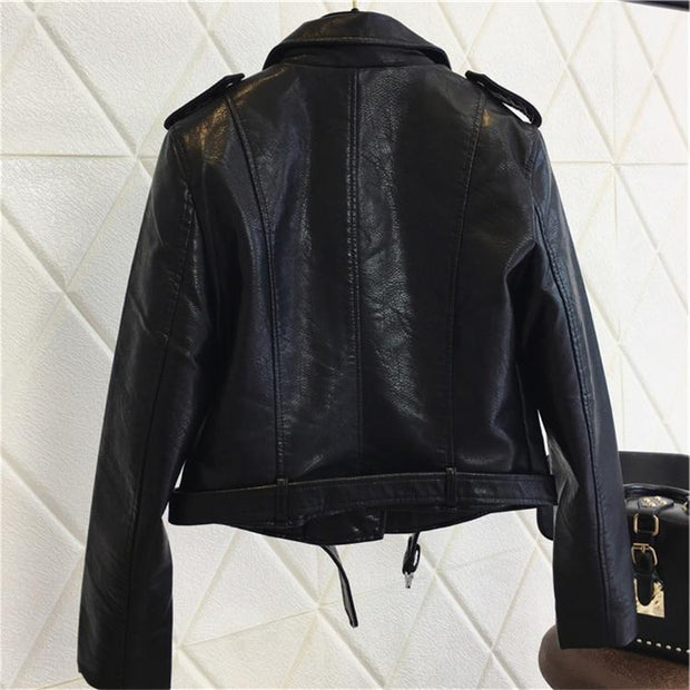 WW - Coole PU-Lederjacke mit Nieten-Gürtel